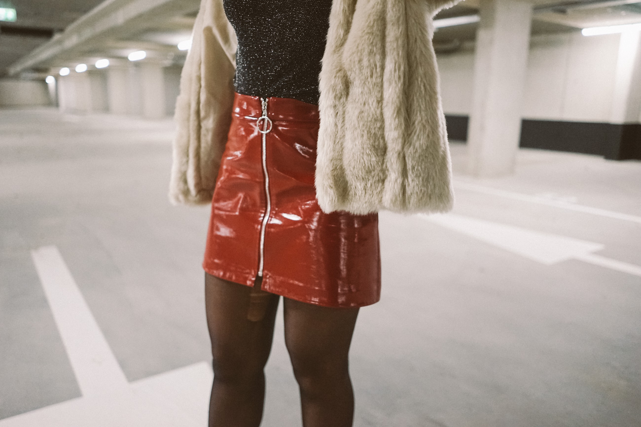 Outfit: Red Patent Leather Skirt | OHMAYGOD
